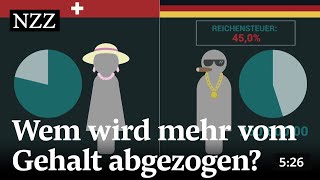 Der grosse Lohnsteuercheck Wem wird mehr vom Gehalt abgezogen Deutschen oder Schweizern [upl. by Guimar]