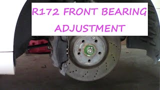 R172 SLK350 front wheel bearing adjustment [upl. by Deth]