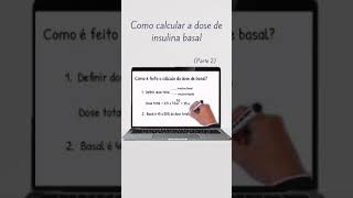 Cálculo da dose de insulina basal Parte 2 Shorts [upl. by Lamaj]