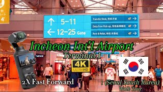 Incheon Int’l Airport 🇰🇷  Using DJI  Arrival  2x FF Walk Tour  Arrival  AngeloTours [upl. by Arvin]