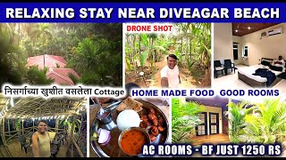 कोकणातील एक उत्तम Cottages  Leafy Cottages Diveagar Beach  Budget Stay in Konkan  1250 Rs Only [upl. by Bonita]