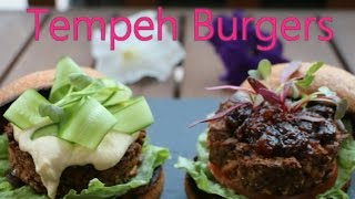 Tasty Tempeh Burgers Vegan amp GlutenFree [upl. by Sarat954]