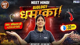 DNA प्रतिकरण की अर्द्धसंरक्षी विधि  NEET Biology in Hindi  Botany by KC Maam  DAY 42  KGS NEET [upl. by Ardnekahs]