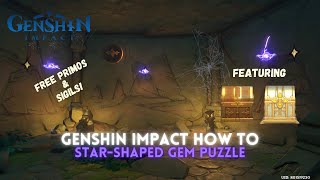 Genshin Impact How To Star Shaped Gem Puzzle [upl. by Mandler]