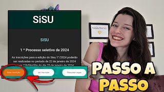 COMO SE INSCREVER NO SISU 2024 l Passo a passo da inscrição do Sisu [upl. by Freud]