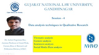 Session 04 Data Analysis techniques in Qualitative Research [upl. by Yelsew]