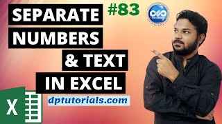 How To Separate Numbers From Text In Excel  Excel Tips amp Tricks  dptutorials [upl. by Aisya]