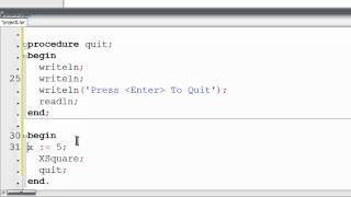 Free Pascal Program Tutorial 15  Procedures  Lazarus [upl. by Nitaf]