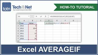 How to use the AVERAGEIF function in Excel [upl. by Ynamreg570]