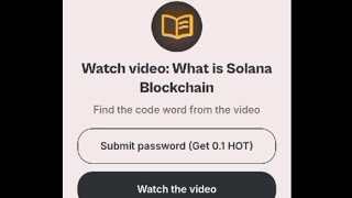 What is Solana BlockchainHOT Wallet Secret Video CodeHotwallet​ [upl. by Anihta]