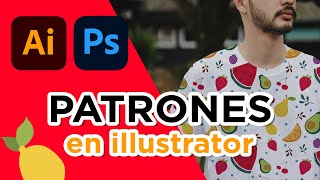 Patrones patterns en Ilustrator  estampado de camiseta en photoshop [upl. by Sylvan869]