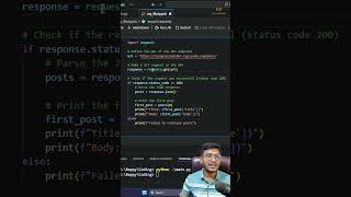 Master Python API Requests in Minutes shorts python coding [upl. by Brunella]