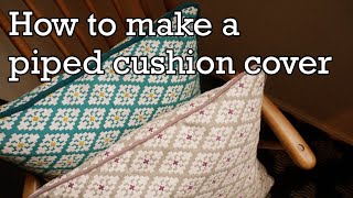 How to make a piped cushion cover DIY Tutorials [upl. by Shaddock764]