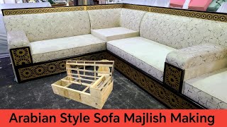 How To Made Chesterfield Arabian Style Sofa Majlish  Step By Step Process  Forhad Furniture [upl. by Fabiolas]