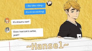 Hansel  Haikyuu Lyric Not Prank  Atsumu angst [upl. by Heppman]