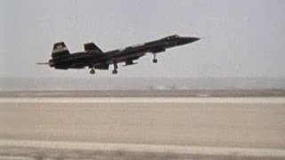 YF12A SR71 Blackbird Landing at Edwards Air Force Base 1970  AiirSource [upl. by Llehcar]