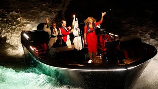 Carl Lewis Rafael Nadal and Serena Williams Endure Challenging Seine Boat Ride with Olympic Flame [upl. by Grory]