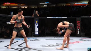 Zhang vs Jędrzejczyk  UFC261  UFC Free Fight  UFC 4  EA sports [upl. by Nekal]