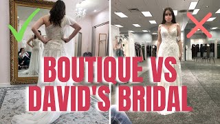 HONEST Review of Davids Bridal by a Bridal Consultant  Davids Bridal vs Small Boutique [upl. by Lucio]