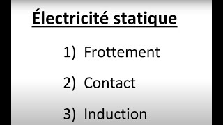 Électricité statique [upl. by Ahsaeyt]