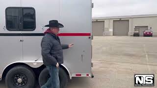 2023 Bison 2 Horse Gooseneck Trailer with 8 Living Quarters [upl. by Adnil]