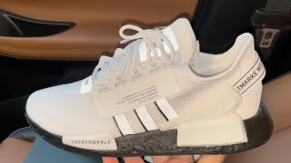 Adidas NMD R1 V2 Cloud White Black shoes [upl. by Wyndham]