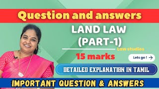 Land Law 15 Marks Questions and answers 💯👍💪llb exam landlaw llbnotes exampreparation 💯👍👍 [upl. by Ahsratan418]