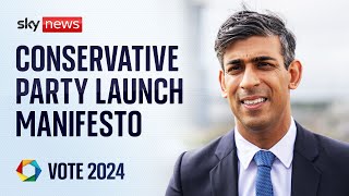 Conservative Party launch manifesto [upl. by Packton]