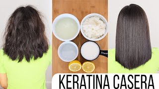 KERATINA CASERA CON ARROZ Y MAIZENA PARA UN CABELLO LISO NATURAL 🍚Bessy Dressy [upl. by Nawek]