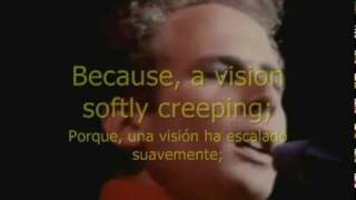 EL SONIDO DEL SILENCIO Subtitulada en InglesEspañolPAUL SIMON amp ART GARFUNKEL [upl. by Loriner]