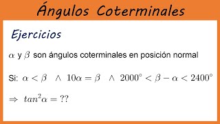 RAZONES TRIGONOMÉTRICAS DE ÁNGULOS COTERMINALES  4 EJERCICIOS  ÁNGULOS EN POSICIÓN NORMAL 6 [upl. by Salaidh]