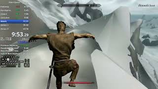 Skyrim  Main Quest Any speedrun in 2250 LRT [upl. by Nifled330]