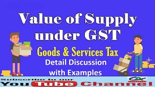 GST  Detail Discussion on Value of Supply under GST with examples [upl. by Naitsirc656]