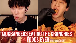 mukbangers eating the CRUNCHIEST foods ever [upl. by Sidonie]