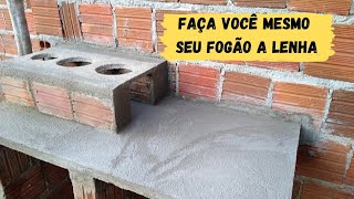 Fiz meu Fogão a lenha olha como ficou🤗 Como fazer fogão a lenha fácil [upl. by Essy982]