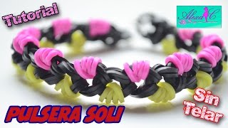 ♥ Tutorial Pulsera Soli de gomitas sin telar ♥ [upl. by Cecelia915]