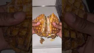 Honeybun Waffle Chop Cheese 😎 [upl. by Atauqal]