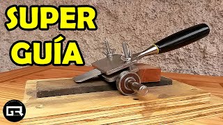 GUIA PARA AFILAR FORMONES CASERA Sharpening Jig for Chisels amp Plane Blades [upl. by Aleetha]