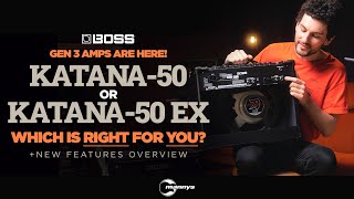 COMPARED Boss GEN 3 Katana50 amp Katana50 EX also WOW The new Pushed Amp is really good [upl. by Sremmus]