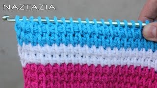 HOW to TUNISIAN CROCHET  Beginner Tunisian Tunisia Afghan Simple Stitch TSS Tunecino [upl. by Welles]