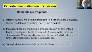 Presa in carico del paziente omeopatico in farmacia dal veterinario e dal medico  FAD FIAMO  IV [upl. by Odey890]