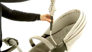 How To Attach Stokke® Xplory® Parasol To Seat Demo [upl. by Yecam]