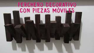 Cómo hacer PERCHERO de PARED CASERO ♻ 100 RECICLADO  LATIN DIY [upl. by Gerson]