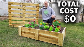 How to Build a Mini RAISED BED Using ONE PALLET FREE Backyard Gardening [upl. by Lennox492]