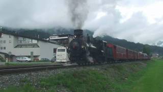 Dampfzug der Zillertalbahn in FügenHart im Zillertal [upl. by Yetti]