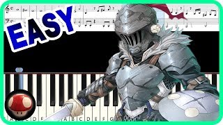 Goblin Slayer OP  Rightfully  EASY Piano Tutorial  ゴブリンスレイヤー OP【ピアノ簡単楽譜】Mili  Rightfully by TAM [upl. by Keever]