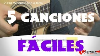 5 canciones fáciles para guitarra [upl. by Nawotna]