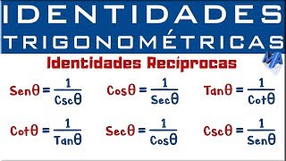 Identidades Trigonométricas  Identidades Recíprocas [upl. by Saref]