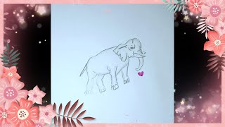 How To Draw Realistic Cool Beautiful Elephant Easy Pencil Drawing [upl. by Adlesirg826]