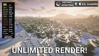 Minecraft Distant Horizons  BSL Shaders [upl. by Prosperus]